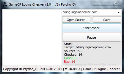 GameCP Logins Checker v1.0