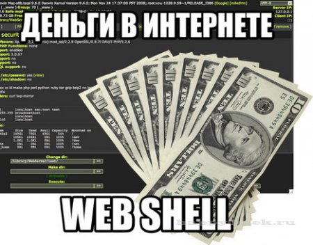 Деньги в интернете - web shell