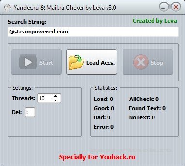 MAIL & Yandex Checker by Leva v3.0