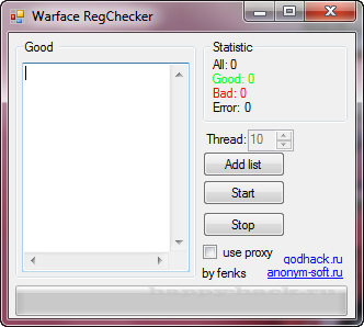WarFace Mail Reg Checker